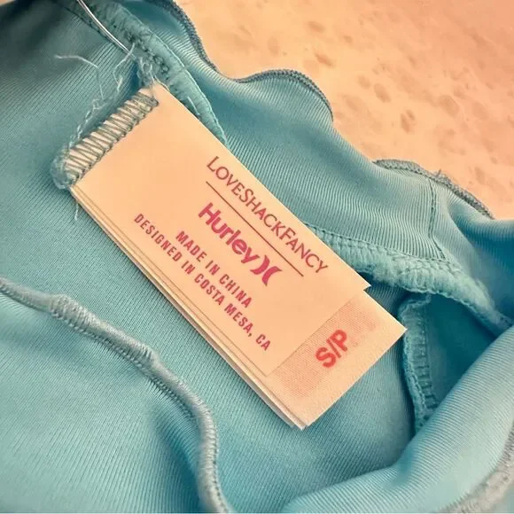 LoveShackFancy x Hurley Rhinestone Long sleeve Rashguard - Picture 7 of 7